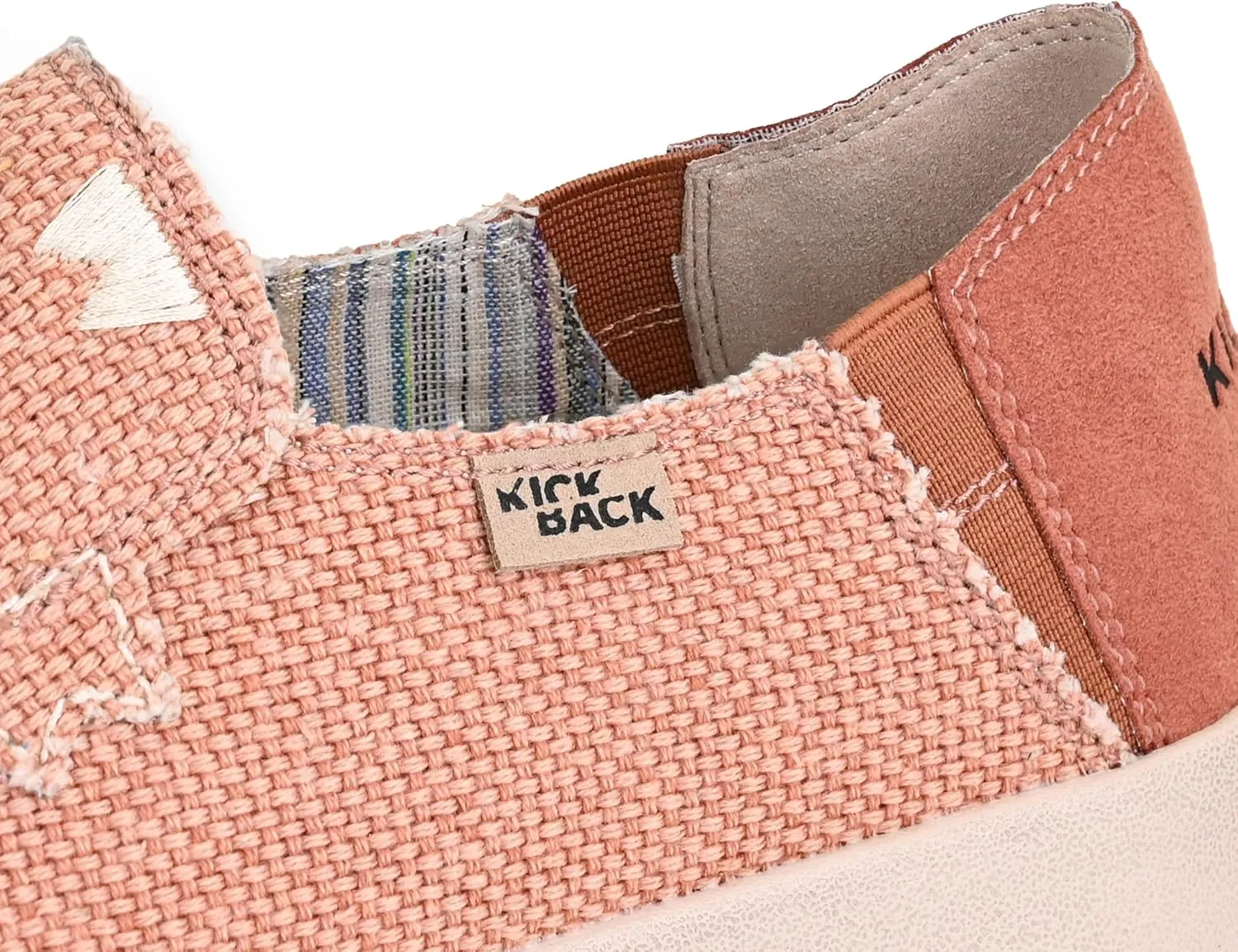 Kickback Barbeach Canvas Mens Slip On Loafers - Lightweight Canvas Slip in Shoes - with Leather Lined Memory Foam Insoles - Mens Casual Slip on Summer Shoes - Machine Washable