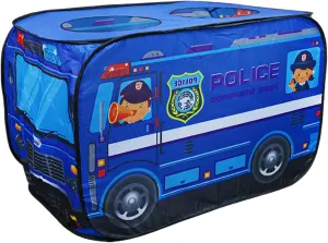 Kids Pop-Up Tent 44.1x27.6x29.5 Foldable Car Tent Breathable Play Tent with Rolling Door & Skylight Non Shrink Fade Resistant Kids Tent,Police Car