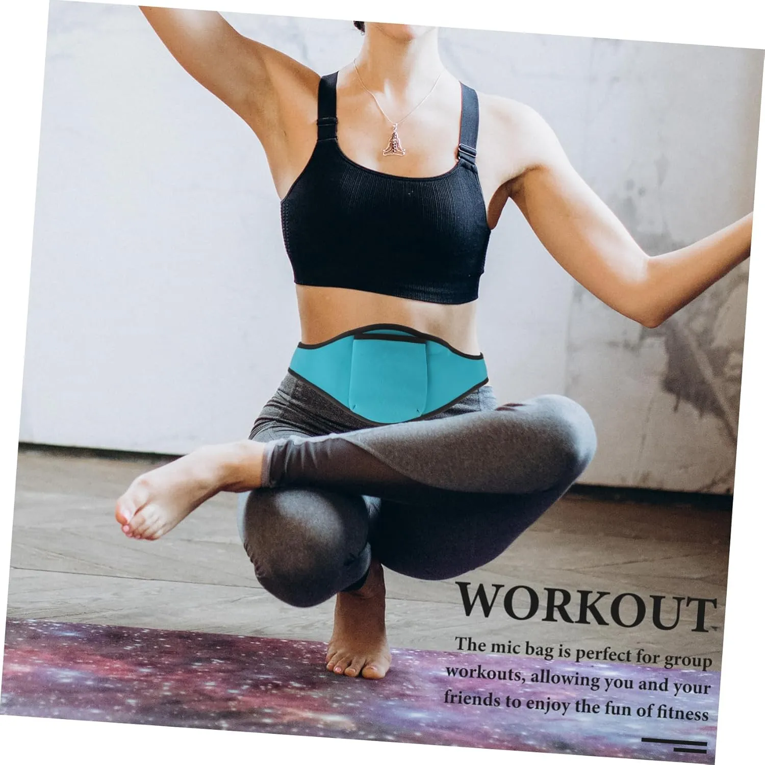 Kisangel 3sets Workout Microphone Pouch Sports Waist Bag Adjustable Mic Holder Belt Gym Trainer Microphone Case Outdoor Use 2pcs*3