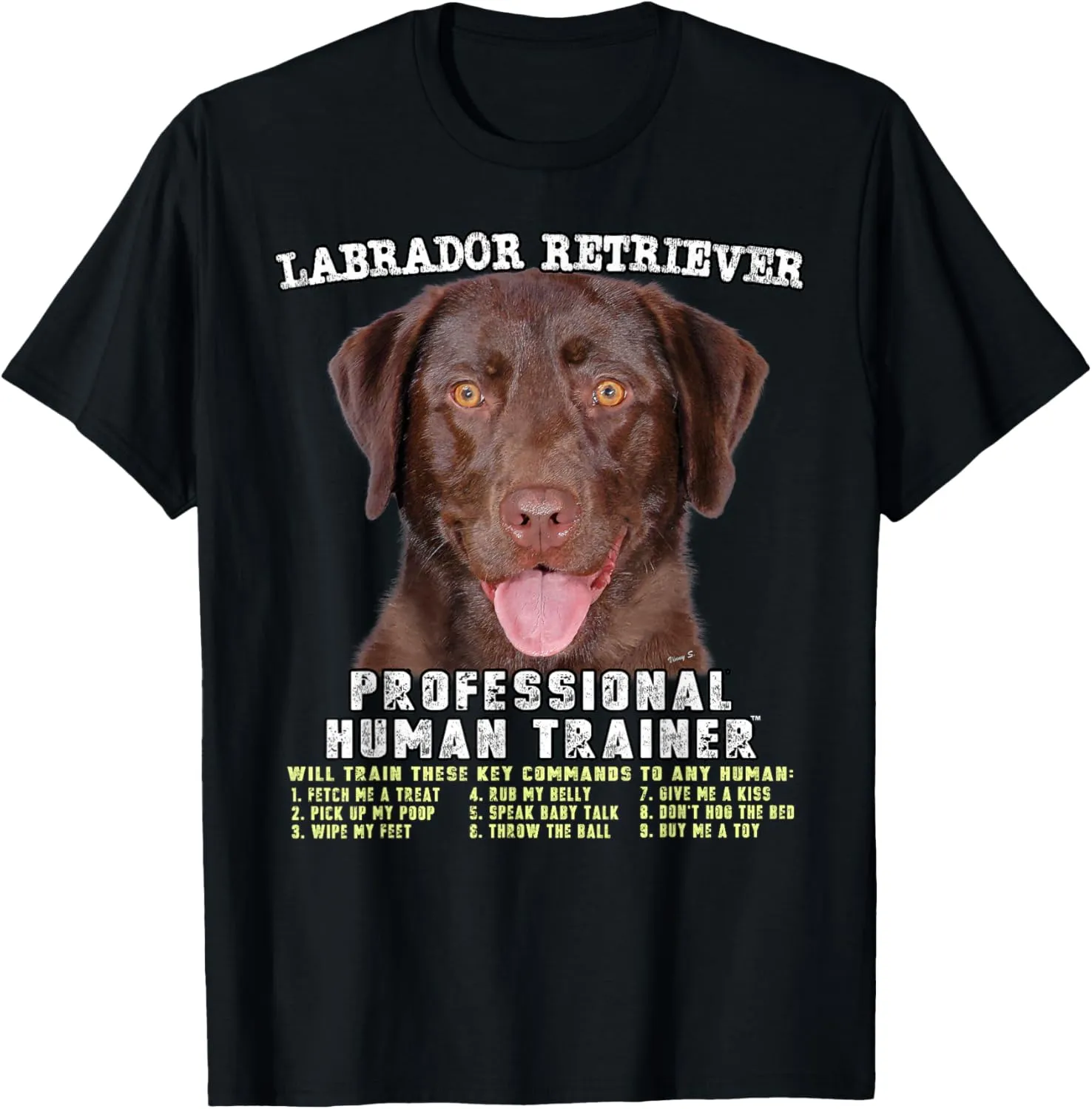 Labrador Retriever Chocolate Lab Professional Human Trainer T-Shirt