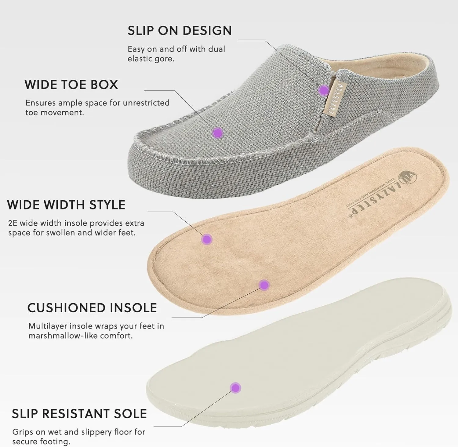 LazyStep Men's McCoy Cushioned Clog Slipper