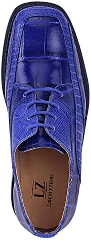 LIBERTYZENO Boys Crocodile Print & Plain Genuine Leather Kids & Toddlers Oxford Dress Shoes for Easter Gift