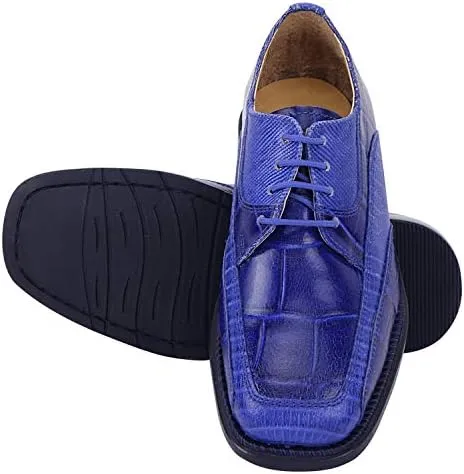 LIBERTYZENO Boys Crocodile Print & Plain Genuine Leather Kids & Toddlers Oxford Dress Shoes for Easter Gift