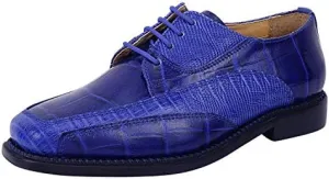 LIBERTYZENO Boys Crocodile Print & Plain Genuine Leather Kids & Toddlers Oxford Dress Shoes for Easter Gift