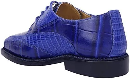LIBERTYZENO Boys Crocodile Print & Plain Genuine Leather Kids & Toddlers Oxford Dress Shoes for Easter Gift