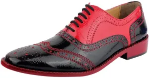 LIBERTYZENO Mens Animal Print Genuine Leather Lace Up Oxford Dress Shoes