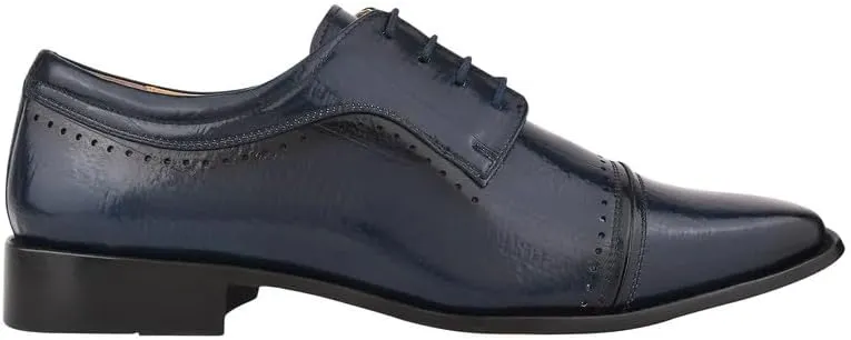 LIBERTYZENO Mens Animal Print Genuine Leather Lace Up Oxford Dress Shoes