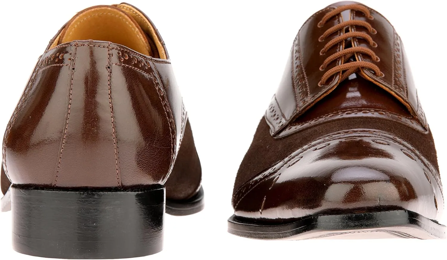 LIBERTYZENO Mens Leather Adults Stitched Welt Lace Up Oxford Dress Shoes for Prom Graduation
