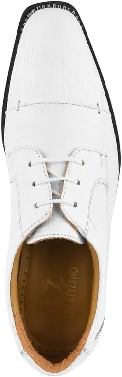 LIBERTYZENO Mens Plain & Lizard Print Genuine Leather Adults Lace Up Oxford Dress Shoes for Prom Graduation