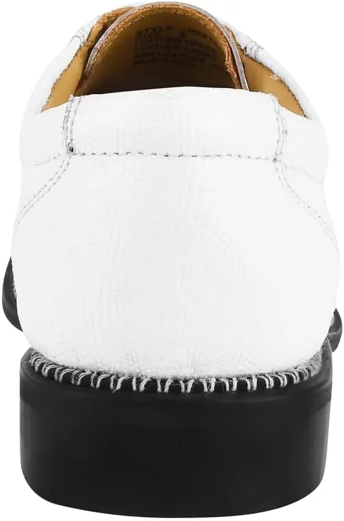 LIBERTYZENO Mens Plain & Lizard Print Genuine Leather Adults Lace Up Oxford Dress Shoes for Prom Graduation