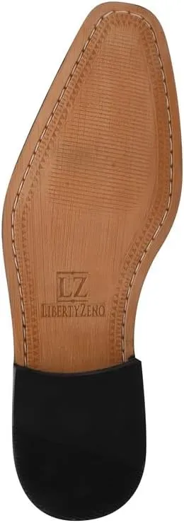 LIBERTYZENO Mens Tread Design Genuine Leather Lace Up Oxford Dress Shoes