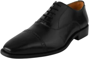 LIBERTYZENO Mens Tread Design Genuine Leather Lace Up Oxford Dress Shoes
