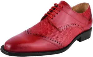 LIBERTYZENO Mens Tread Design Genuine Leather Lace Up Oxford Dress Shoes