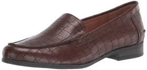 LifeStride Womens Margot Loafer, Brown Croc, 9 Wide US