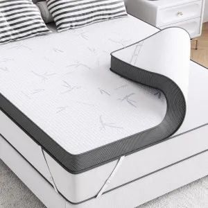 LIKIMIO 3 Inch Mattress Topper Twin, Cooling Gel Infused Ventilated Memory Foam Bed Topper, Mattress Pad with Removable Knit Cover, Pressure Relief & Non-Slip, Dorm/Guest, CertiPUR-US Certified