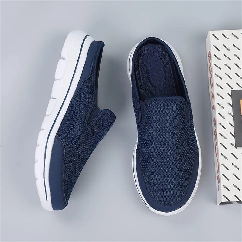 LLTMALL Mens Open Back Walking Sneaker Slippers Comfortable Mesh Knit Slip On Indoor Outdoor Mules