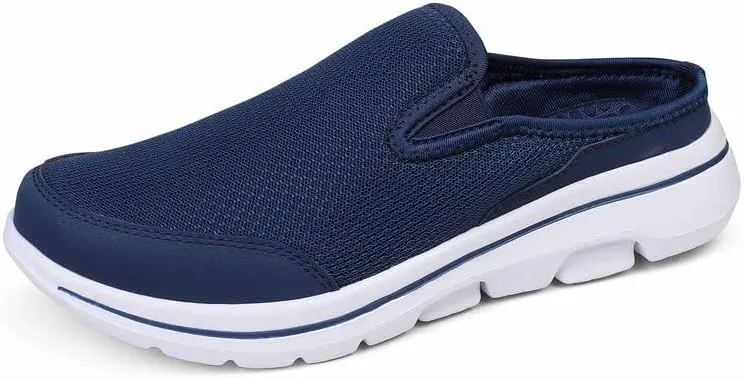LLTMALL Mens Open Back Walking Sneaker Slippers Comfortable Mesh Knit Slip On Indoor Outdoor Mules