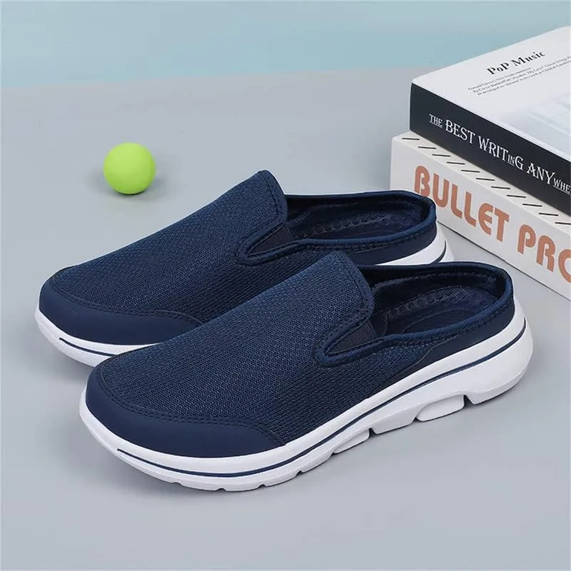 LLTMALL Mens Open Back Walking Sneaker Slippers Comfortable Mesh Knit Slip On Indoor Outdoor Mules