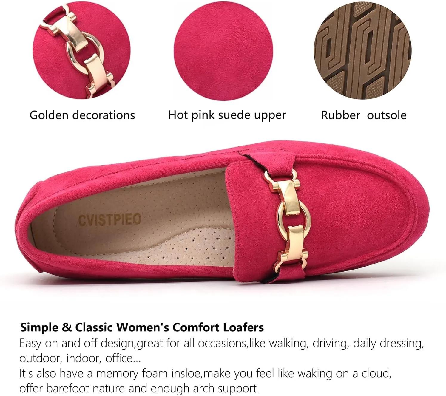 Loafers for Women Business Casual Shoes Comfortable & Lightweight Penny Loafers Slip On Work Flats