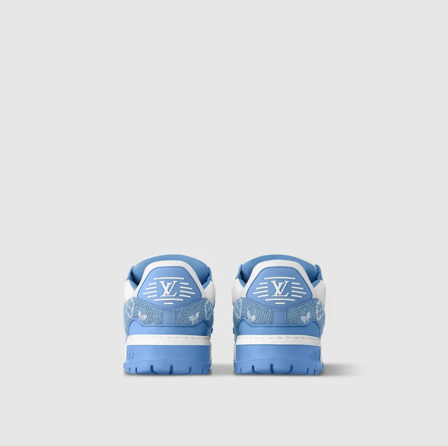 Louis Vuitton ‘LV Trainer Maxi’ Sneakers Light Blue Monogram & White