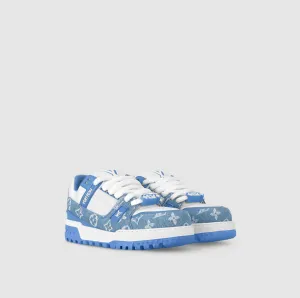Louis Vuitton ‘LV Trainer Maxi’ Sneakers Light Blue Monogram & White