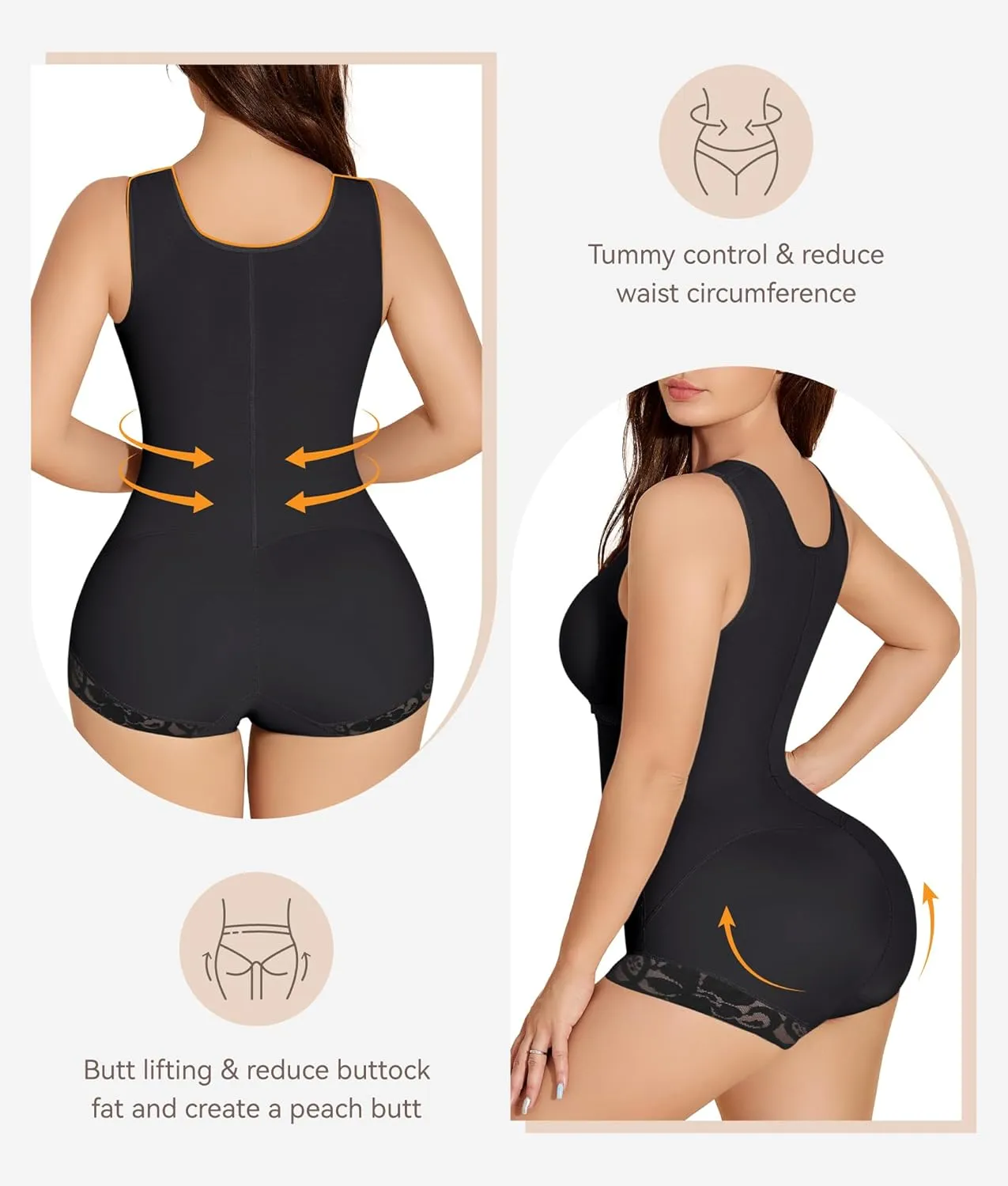 M MYODRESS Fajas Colombianas Tummy Tuck Compression Garment for Women Waist Trainer Postpartum Shapewear