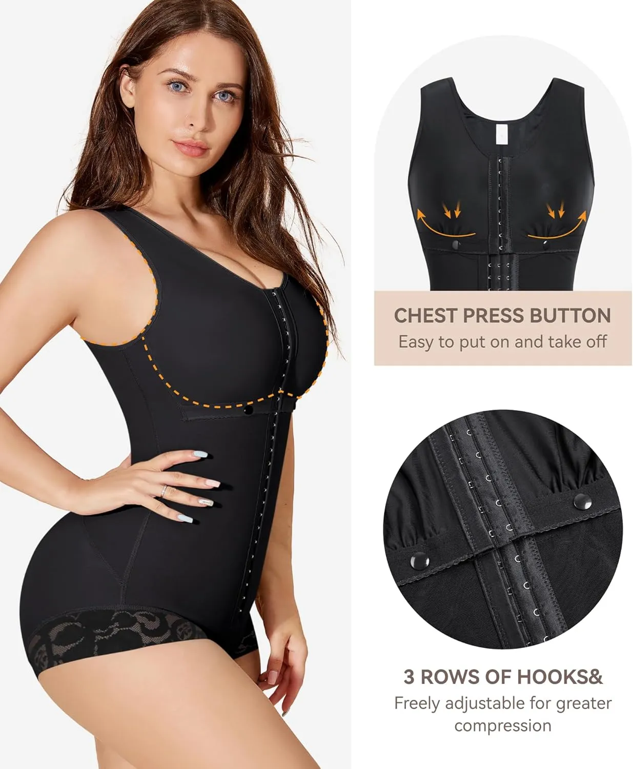 M MYODRESS Fajas Colombianas Tummy Tuck Compression Garment for Women Waist Trainer Postpartum Shapewear