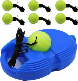 Magicorange Tennis Trainer Rebound Ball with 6 String Balls, Solo Tennis Training Equipment for Self Tennis Pracitce Training for Beginner