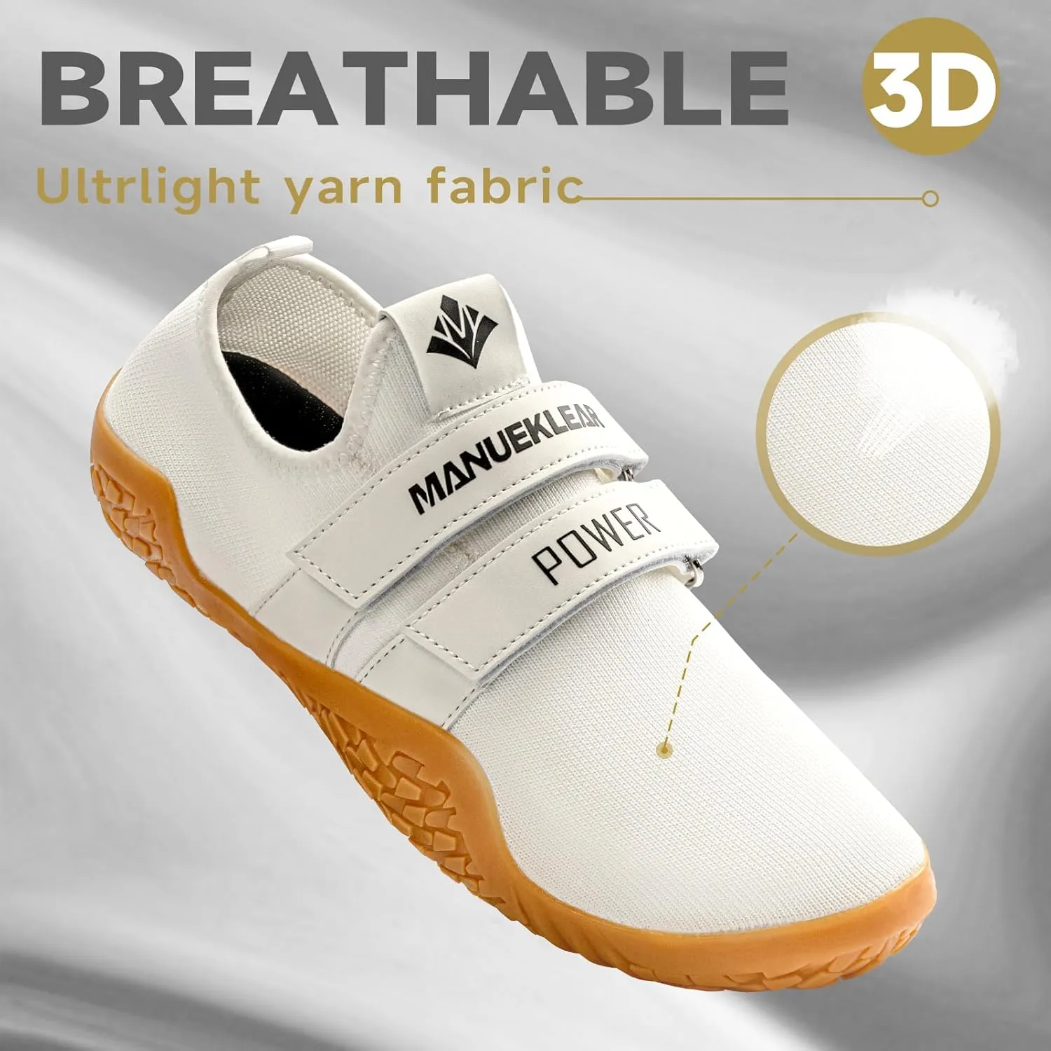 MANUEKLEAR Deadlift Shoes - Weight Lifting Shoes for Men Women - Weightlifting Squat Shoes Fitness Cross-Trainer Barefoot Gym Training Sneakers