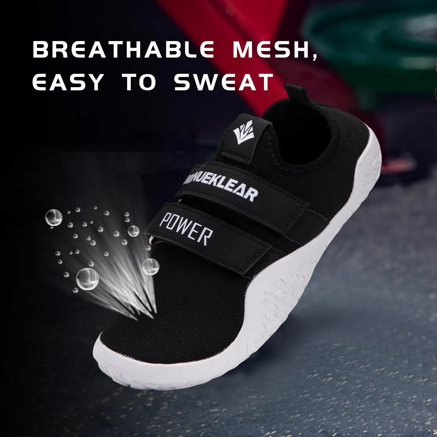 MANUEKLEAR Deadlift Shoes - Weight Lifting Shoes for Men Women - Weightlifting Squat Shoes Fitness Cross-Trainer Barefoot Gym Training Sneakers