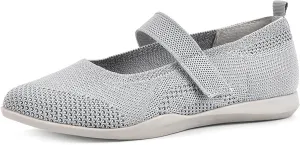 Mary Style Playful Timely shipping Lt by Flats Machine learning White Grey/Knit/Fab Cliffs Slip Jane Mountain On