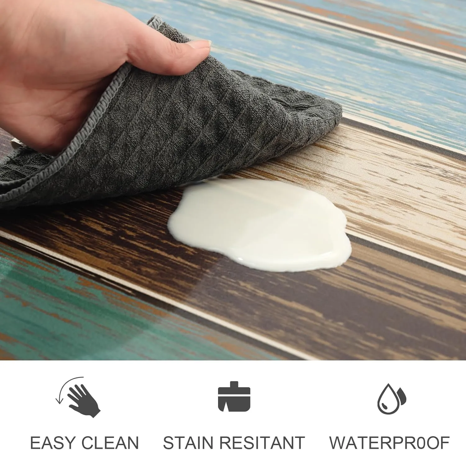 MAYHMYO Anti Fatigue Kitchen Mat - Set of 2 - Farmhouse Design Comfort Mats - Cushioned, Non Slip Floor Mat,17.3 x 29 x 0.4 inch   17.3 x 59 x 0.4 inch