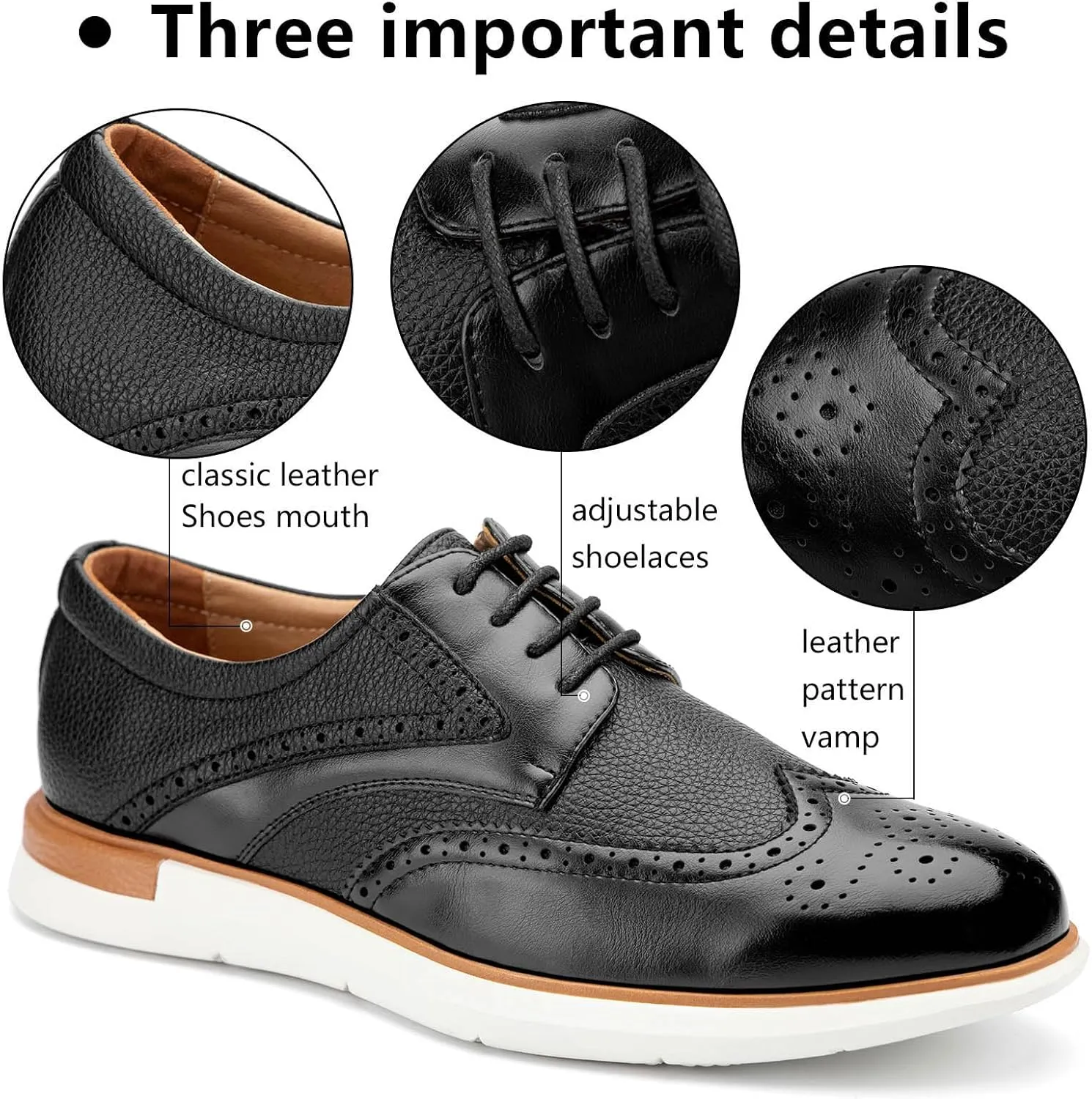 Meijiana Men's Oxfords Casual Dress Shoes Leather Lace Up Shoes for Men Business Oxford Shoes