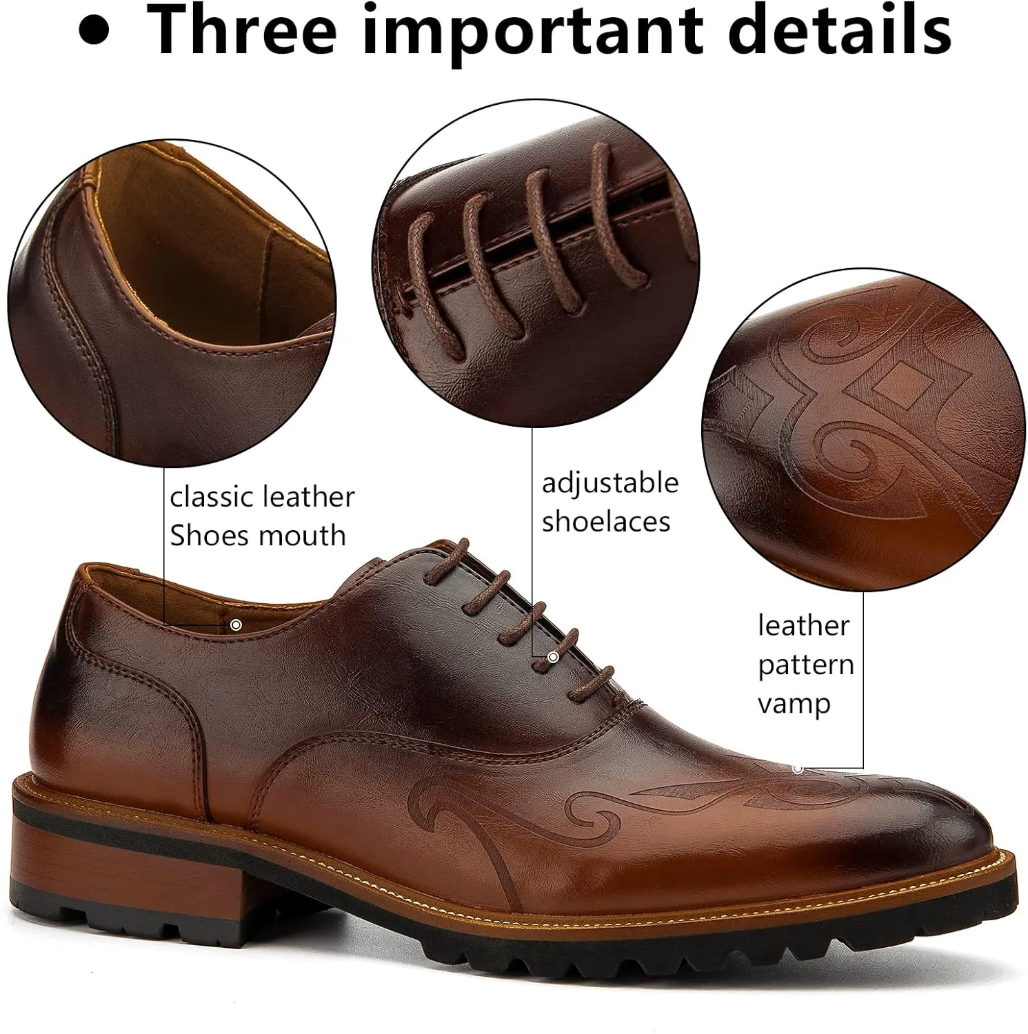 Meijiana Men's Oxfords Luxury Oxford Shoes for Men Business Casual Shoes Men's Lace-up Fashion Shoes