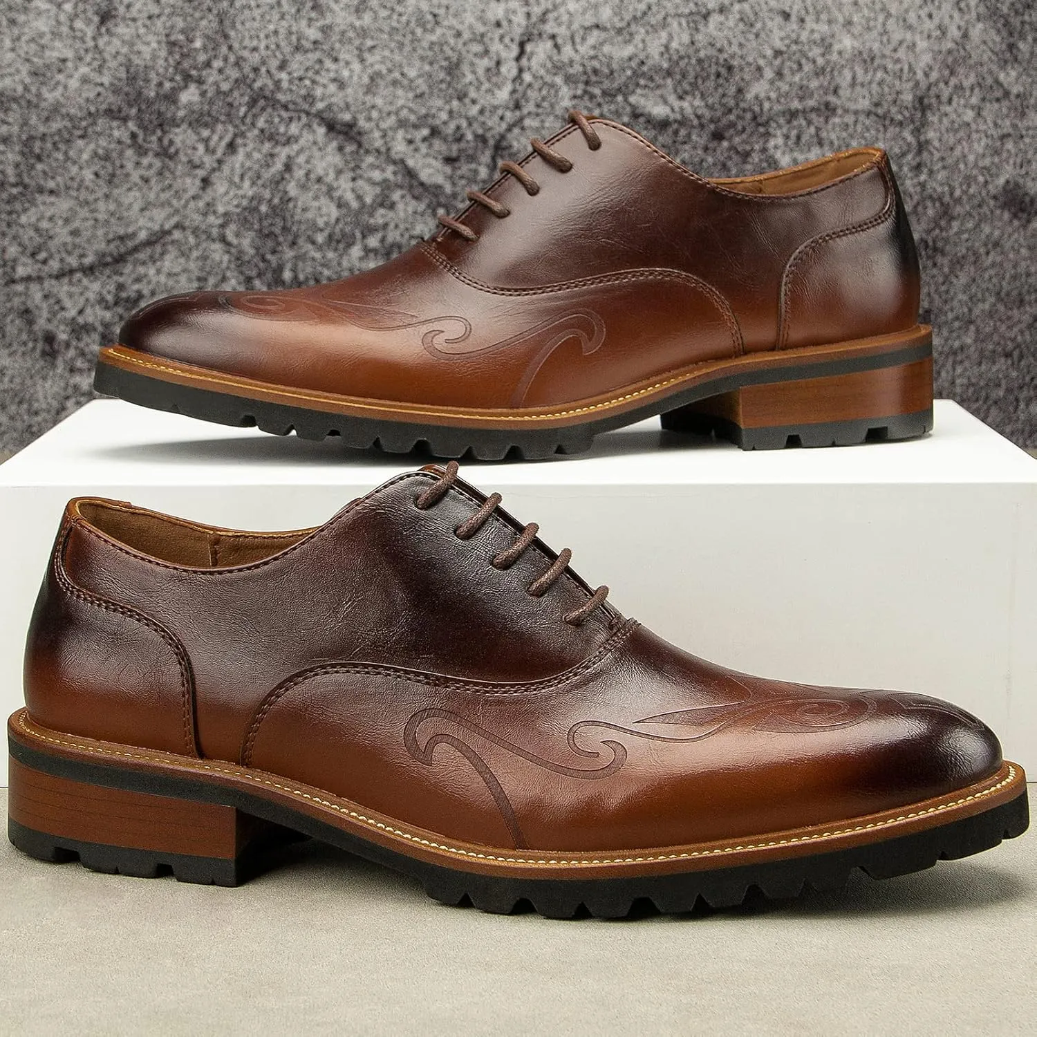 Meijiana Men's Oxfords Luxury Oxford Shoes for Men Business Casual Shoes Men's Lace-up Fashion Shoes