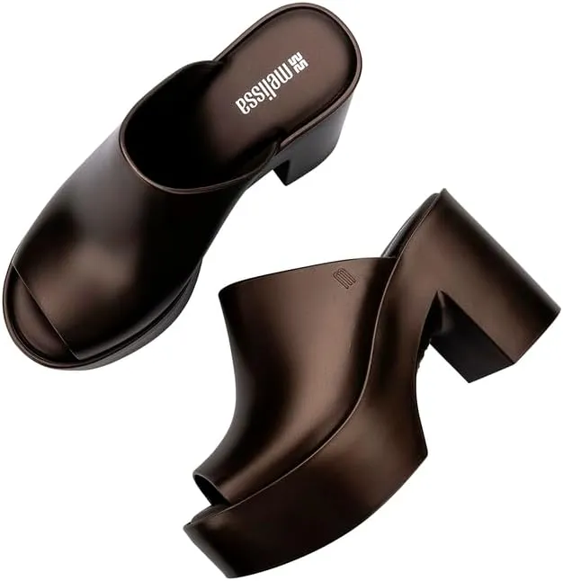 Melissa Mule Heel Collection - Fashion Sandal for Women - Iridescent Comfortable Mule Style - High-Shine Upper with Bubblegum Scent - Chic and Sophisticated