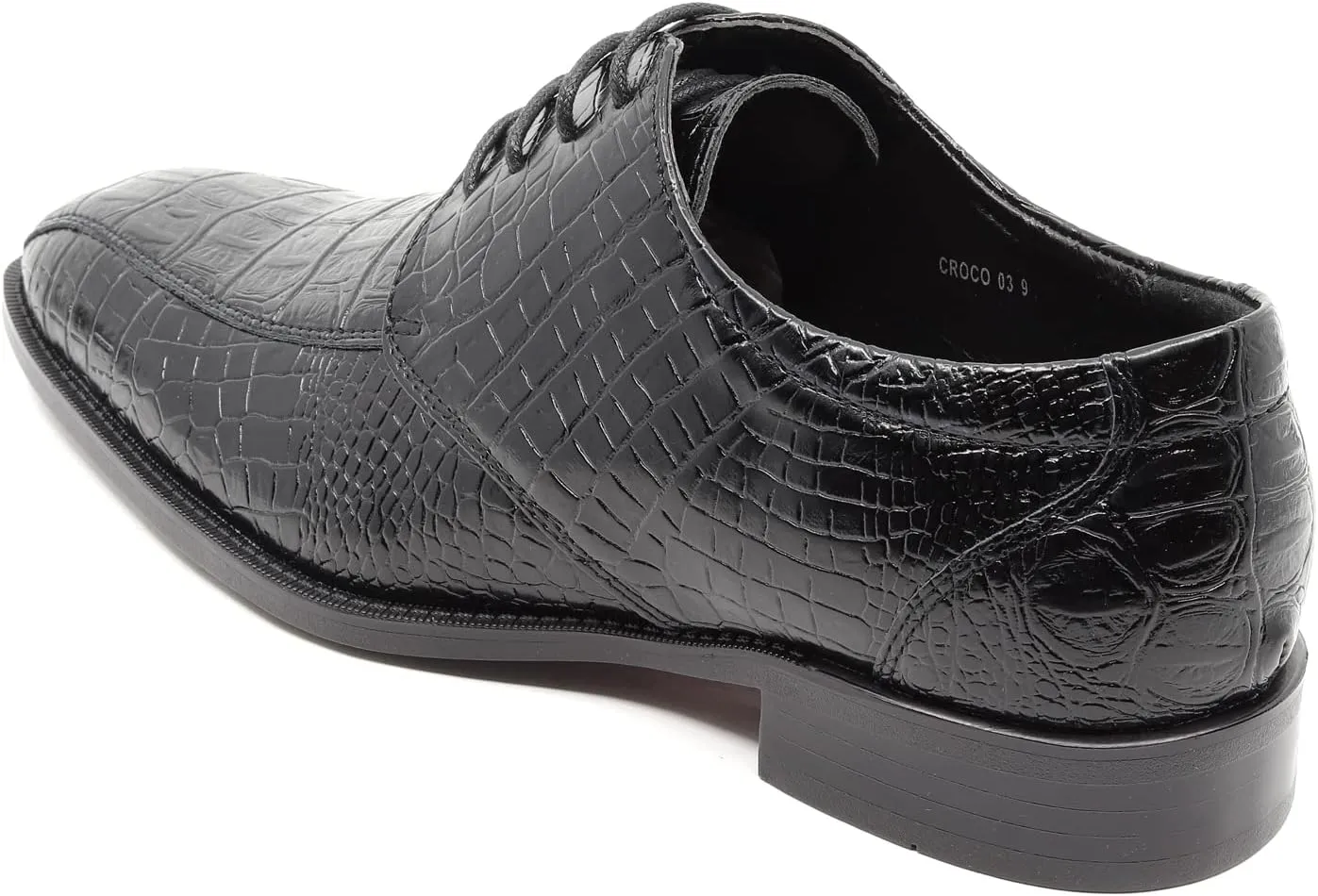 Men's Alligator Crocodile Print Oxford Fashion Lace Up Dress Shoe croco-03