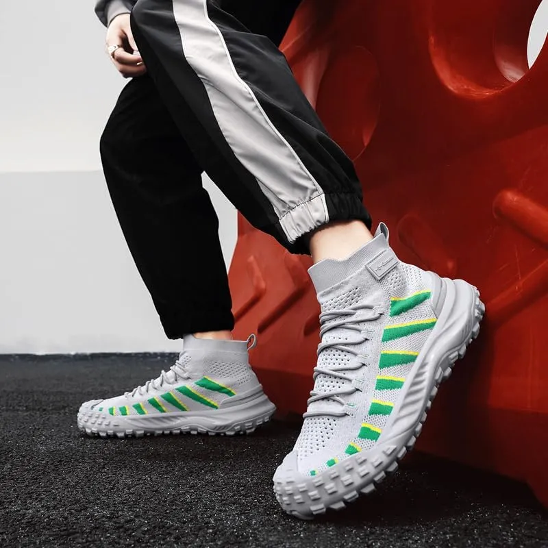 Mens Boots For Men Chelsea high top sneakers Men's Black Gray Yellow Size Fashion Shoes Casual
