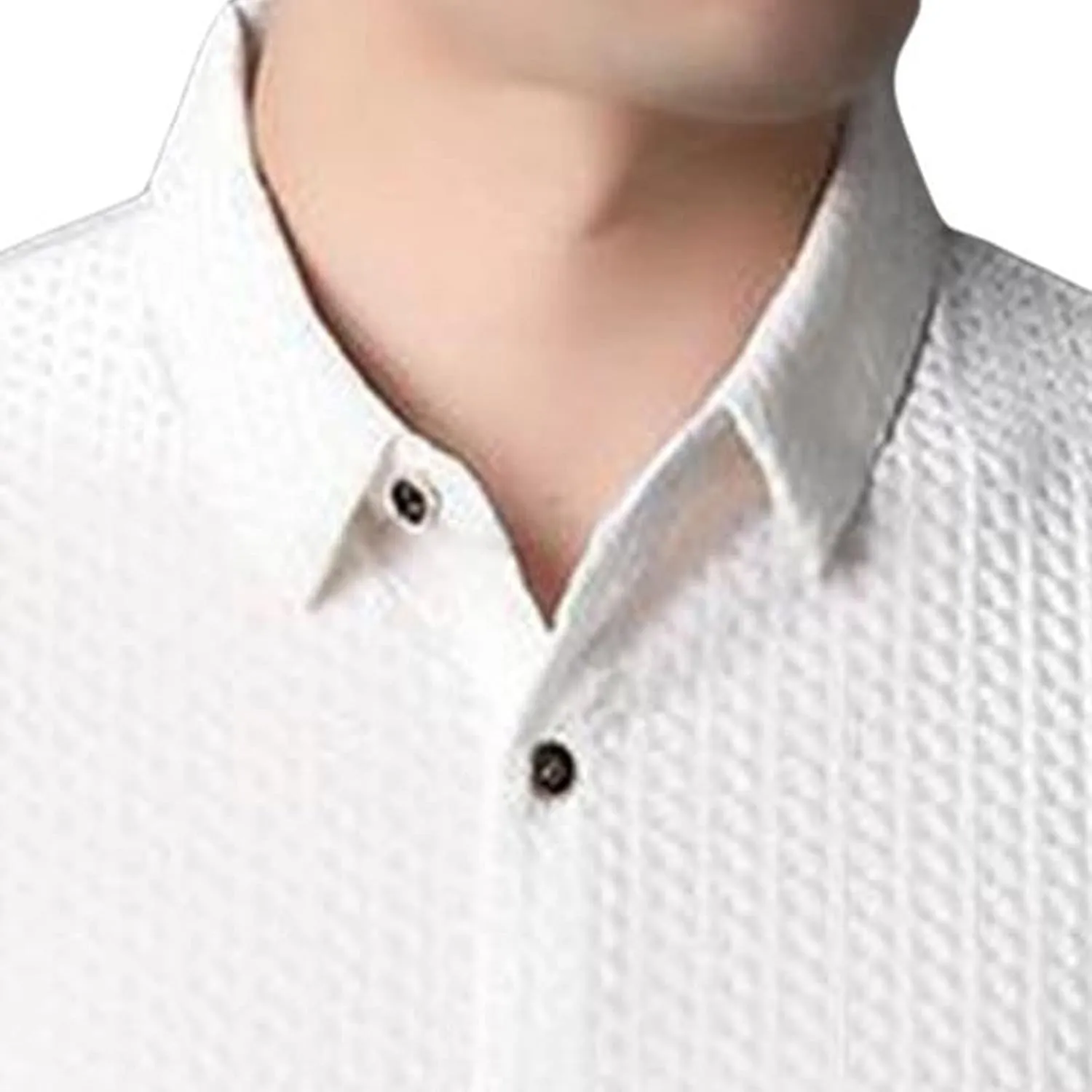 Men's Business Casual Velvet Long Sleeve Shirt Snap Buttons Vintage Shirt Suede Stretch Shirt Classic Ribbed