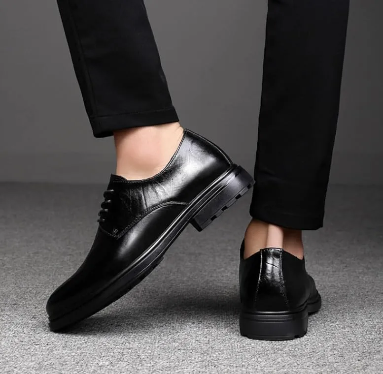 Men's Casual Dress Shoes Comfortable Fashion Business Mens Derby Shoes Office Classic Leather Business Oxfords for Men