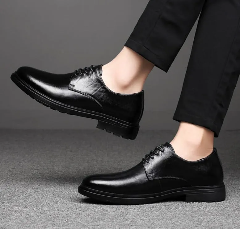 Men's Casual Dress Shoes Comfortable Fashion Business Mens Derby Shoes Office Classic Leather Business Oxfords for Men