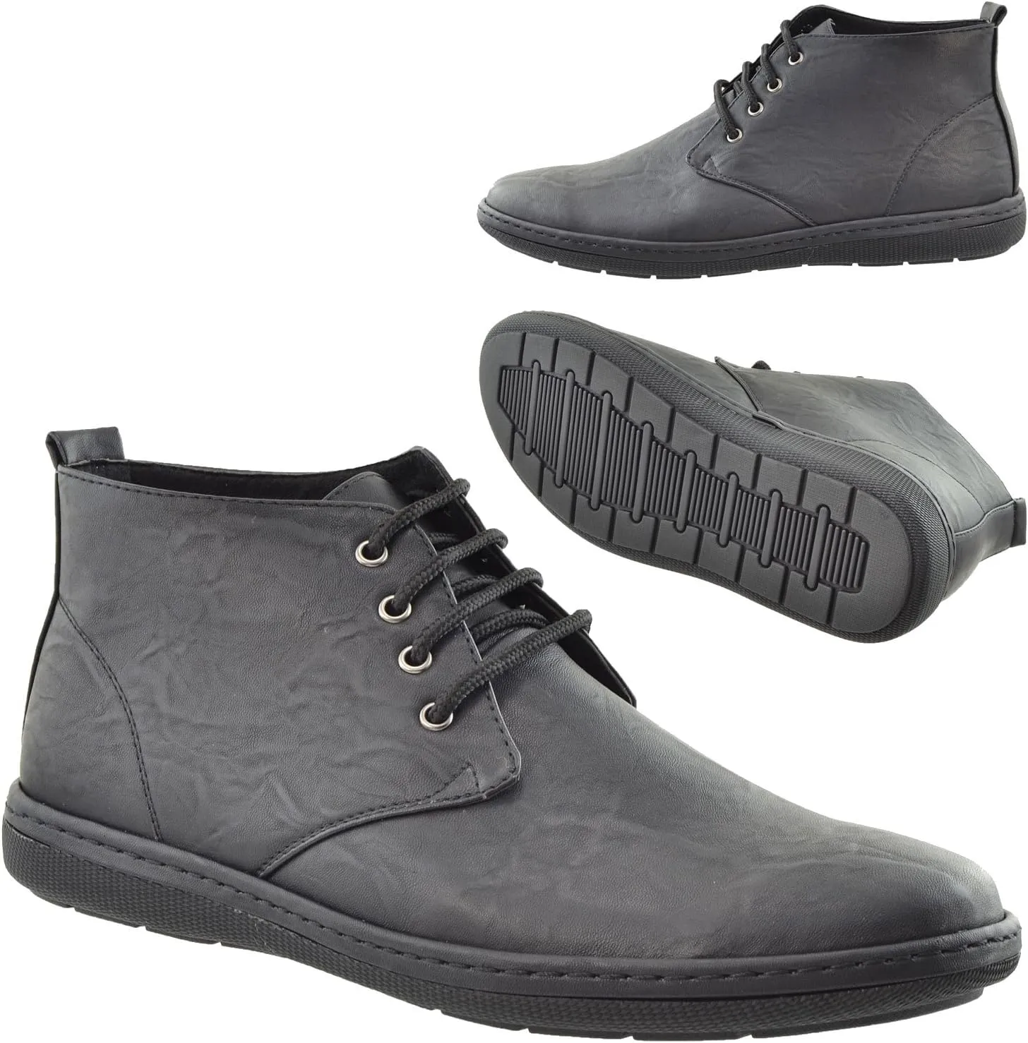 Men's Casual Shoes High Top Lace Up Oxford Almond Toe Flat Heel