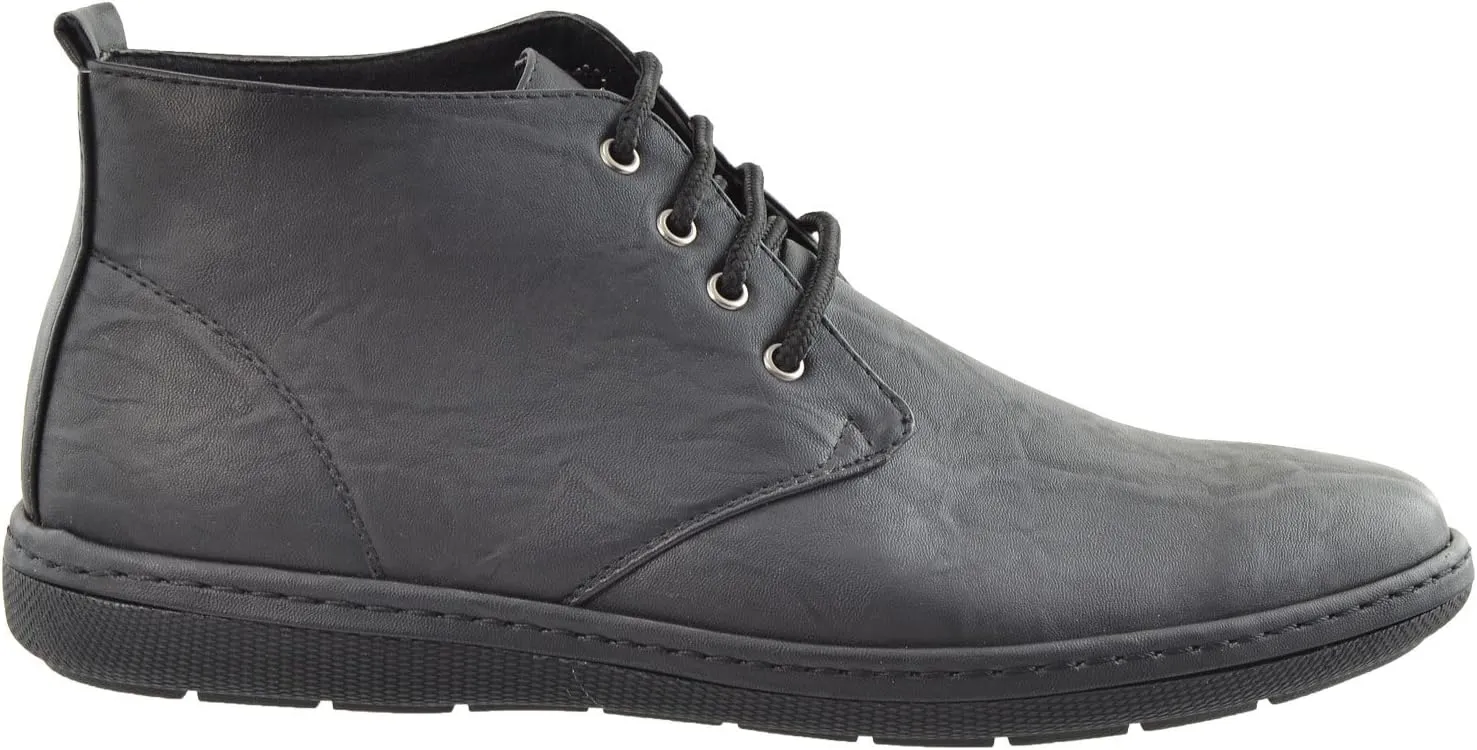 Men's Casual Shoes High Top Lace Up Oxford Almond Toe Flat Heel