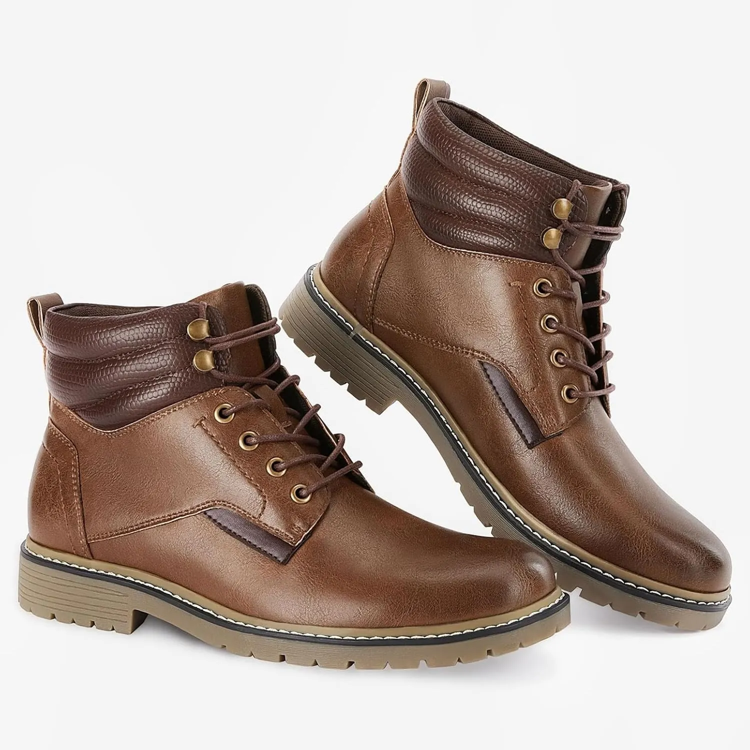 Mens Chukka Boots Motorcycle Casual Hiking Waterproof Lace up Lightweight Combat Ankle Booties Oxford Dress Work Shoes