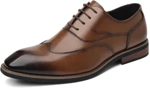 Men's Classic Dress Shoes Leather Lace Up Oxford Shoes for Formal Business