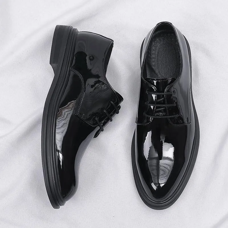 Men's Classic Lace-up Formal Oxfords Shoes Mens Fashion Breathable Prom Business Wedding Dress Shoes
