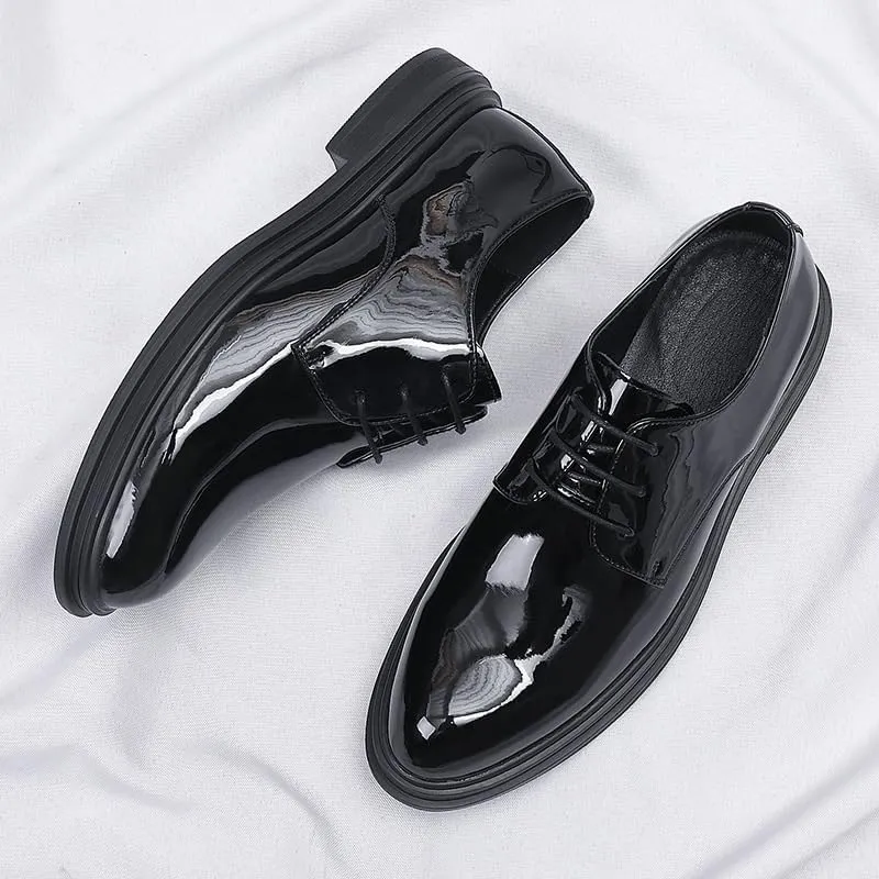 Men's Classic Lace-up Formal Oxfords Shoes Mens Fashion Breathable Prom Business Wedding Dress Shoes