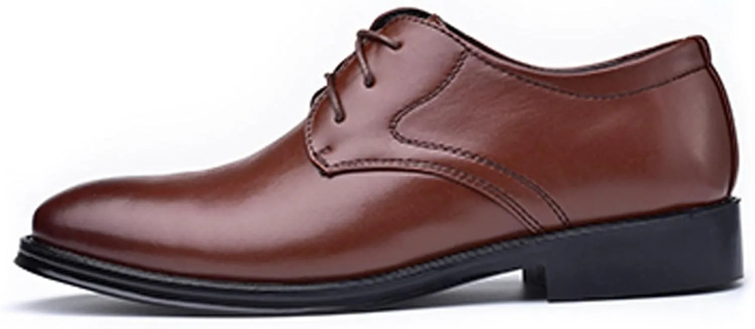 Men's Classic Matte Upper Oxfords Business Formal Lace Up Leather Lace Up Dress Shoes for Men
