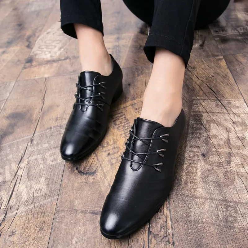Men's Dress Shoes Classic Lace Up Formal Business Oxford Casual Wedding Party Mens Tuxedo Shoes