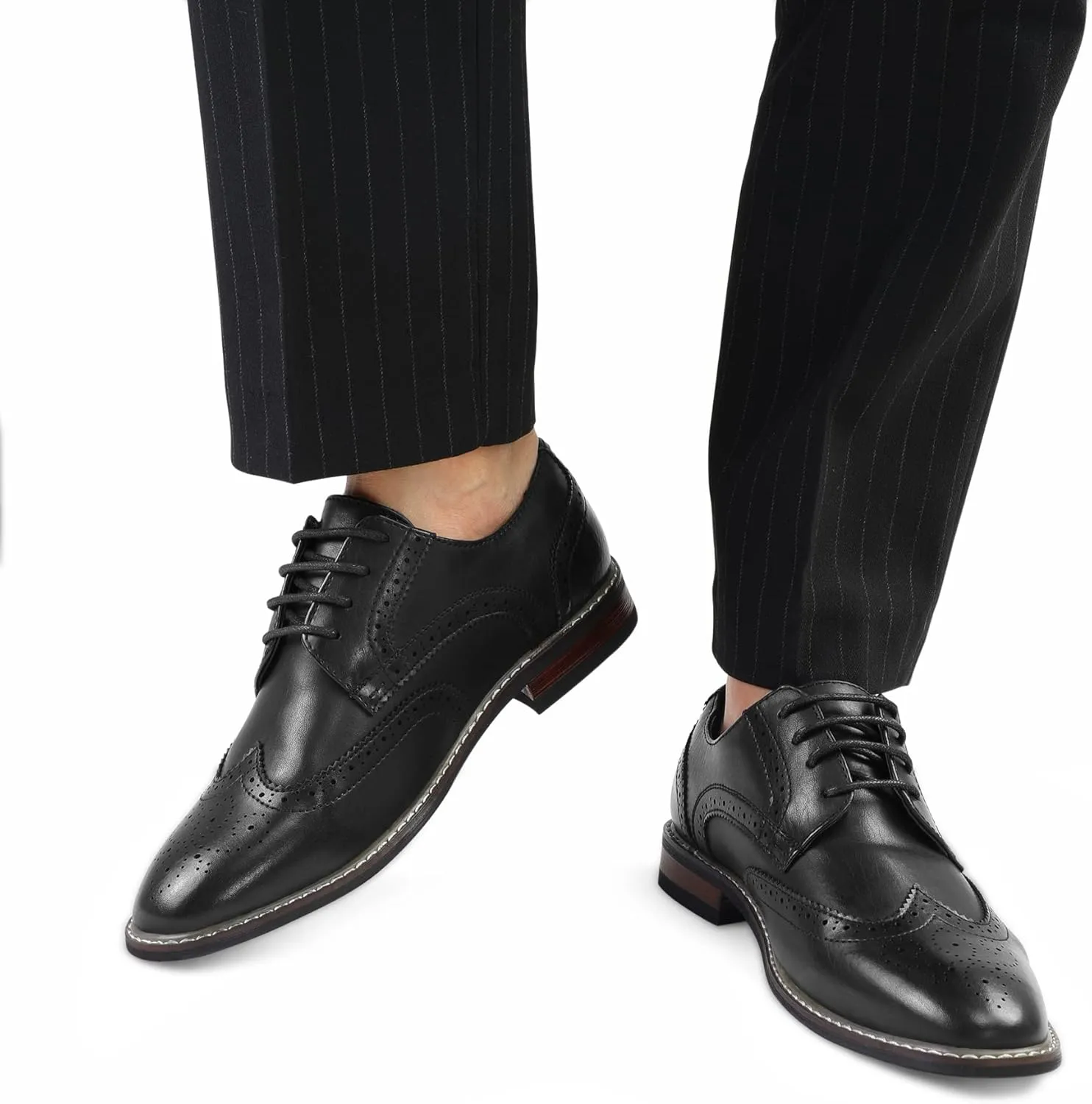 Men's Dress Shoes Formal Business Classic Lace Up Wingtip Oxford Shoes